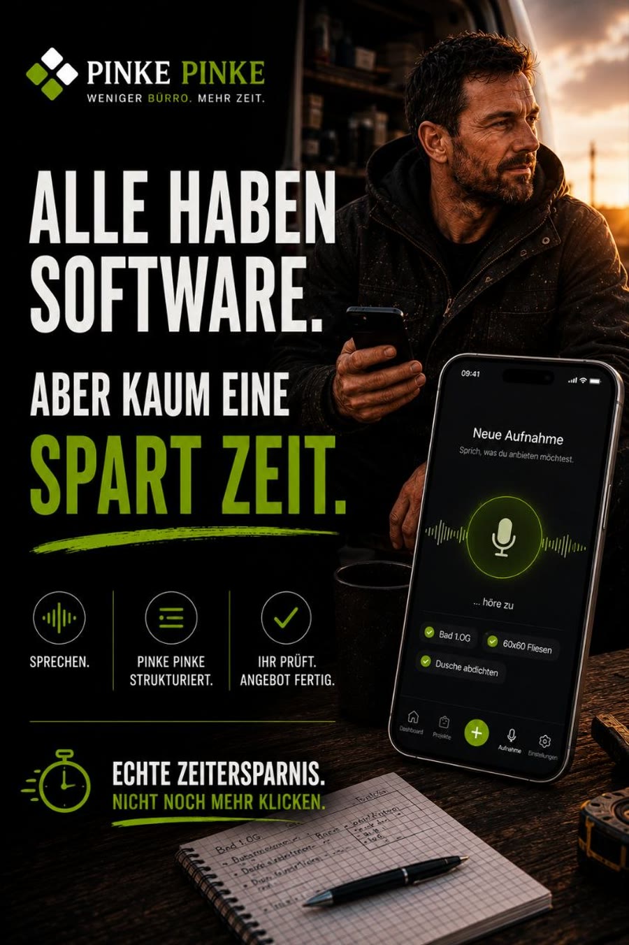 PINKE PINKE — Alle haben Software. Aber kaum eine spart Zeit.
